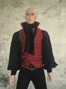 Modern Fit 100% Silk Embroidered Men's Vest English Regency entire