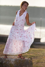 Load image into Gallery viewer, Romantic Embroidered Chiffon Drop Waist Long Dress