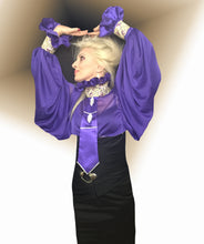 Load image into Gallery viewer, Embellished High Neck Chiffon Blouse