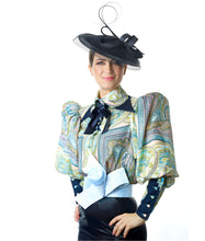 Load image into Gallery viewer, Pasley Balloon Sleeve Silk Loose Fitting Puff Blouse in XS S M L XL 2XL 3XL 4XL