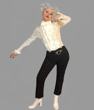 Load image into Gallery viewer, Ivory Long Sleeve Pleat Detail Silk Shirt