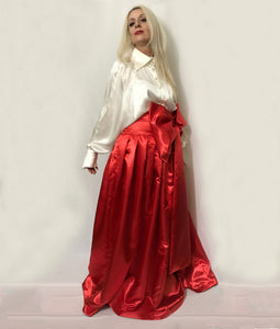Evenings Red Satin Ballgown Skirt