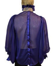 Load image into Gallery viewer, See- Through Chiffon &amp; Satin Men&#39;s Ruffles Dressy Shirt