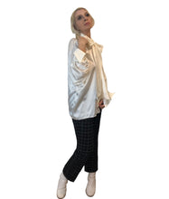 Load image into Gallery viewer, Pussy-bow Silk Charmeuse Shirt