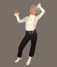 Load image into Gallery viewer, Ivory Long Sleeve Pleat Detail Silk Shirt