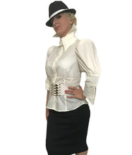 Load image into Gallery viewer, White Collar Details Cotton Puffy Blouse in SIZES XS S M L XL 2XL 3XL 4XL