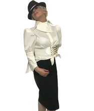 Load image into Gallery viewer, White Collar Details Cotton Puffy Blouse in SIZES XS S M L XL 2XL 3XL 4XL