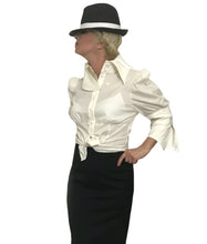 Load image into Gallery viewer, White Collar Details Cotton Puffy Blouse in SIZES XS S M L XL 2XL 3XL 4XL
