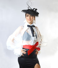 Load image into Gallery viewer, Pearl Ruffles Embelished Organza Blouse in Ivory