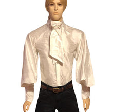 Load image into Gallery viewer, Men&#39;s Ivory Silk Dupioni French Baron Shirt