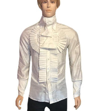 Load image into Gallery viewer, Men&#39;s Silk Ruffled Details Shirt