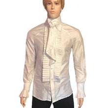 Load image into Gallery viewer, Men&#39;s Raglan Sleeve Silk Ruffle Dress Shirt