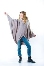Load image into Gallery viewer, Oversized Silk Georgette Dolman Sleeve Blouse
