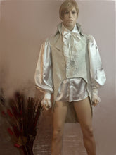 Load image into Gallery viewer, English Regency Double Bressted Men&#39;s Vest in Snow White