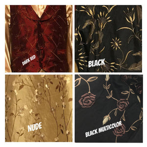 Modern Fit 100% Silk Embroidered Men's Vest English Regency entire