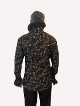 Load image into Gallery viewer, Men&#39;s Ruffle-Trimed Embroidery Silk Shirt
