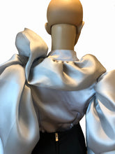 Load image into Gallery viewer, Ruffle Pussybow Satin&amp;Silk Organza Blouse