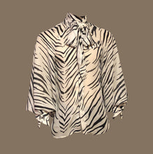 Load image into Gallery viewer, Men&#39;s Zebra Print Silk Georgette Raglan Shirt