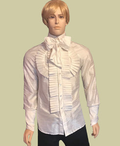 Men's Silk Ruffled Details Shirt