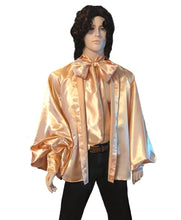 Load image into Gallery viewer, Men&#39;s Satin Raglan Sleeve Cravat Shirt in S M L XL 2XL 3XL