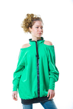 Load image into Gallery viewer, Open Shoulder Cotton Knit Turtleneck Sweater