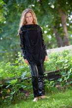 Load image into Gallery viewer, Jersey&amp;Mesh LooseFitting Blouse With Satin Elements