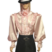 Load image into Gallery viewer, Satin Special Occasion Evening Loose Fitting Ruffle Blouse
